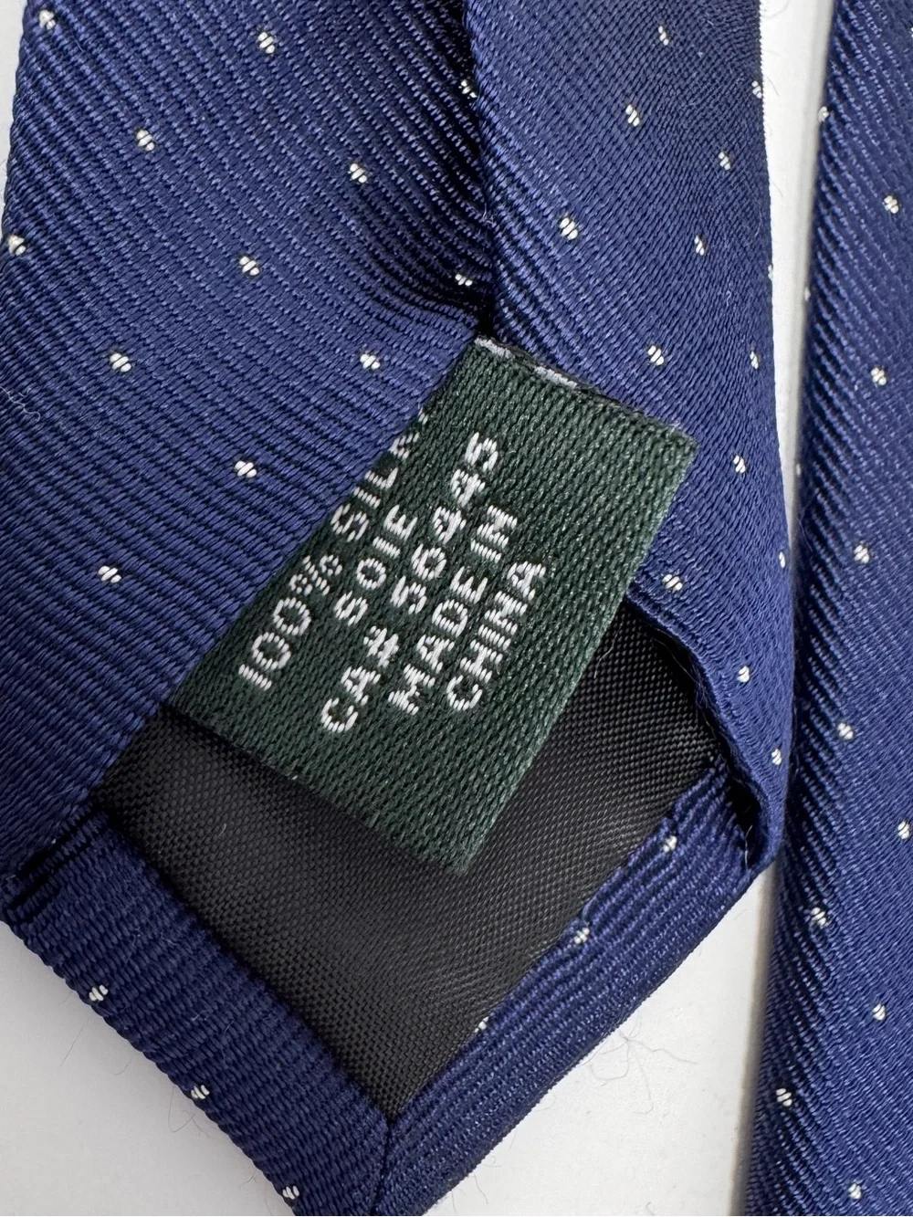 J.‎ Crew Skinny Silk Tie Navy Polka Dot preppy casual classic work office formal